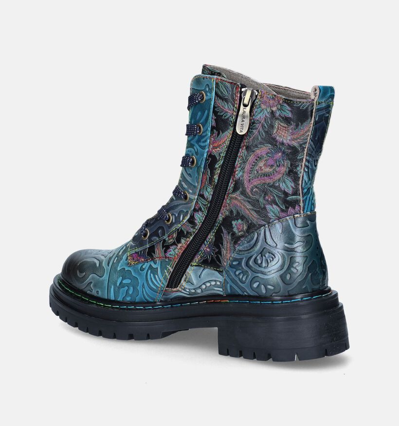 Laura Vita Kandyo 24 Boots avec lacets en Bleu pour femmes (348007)