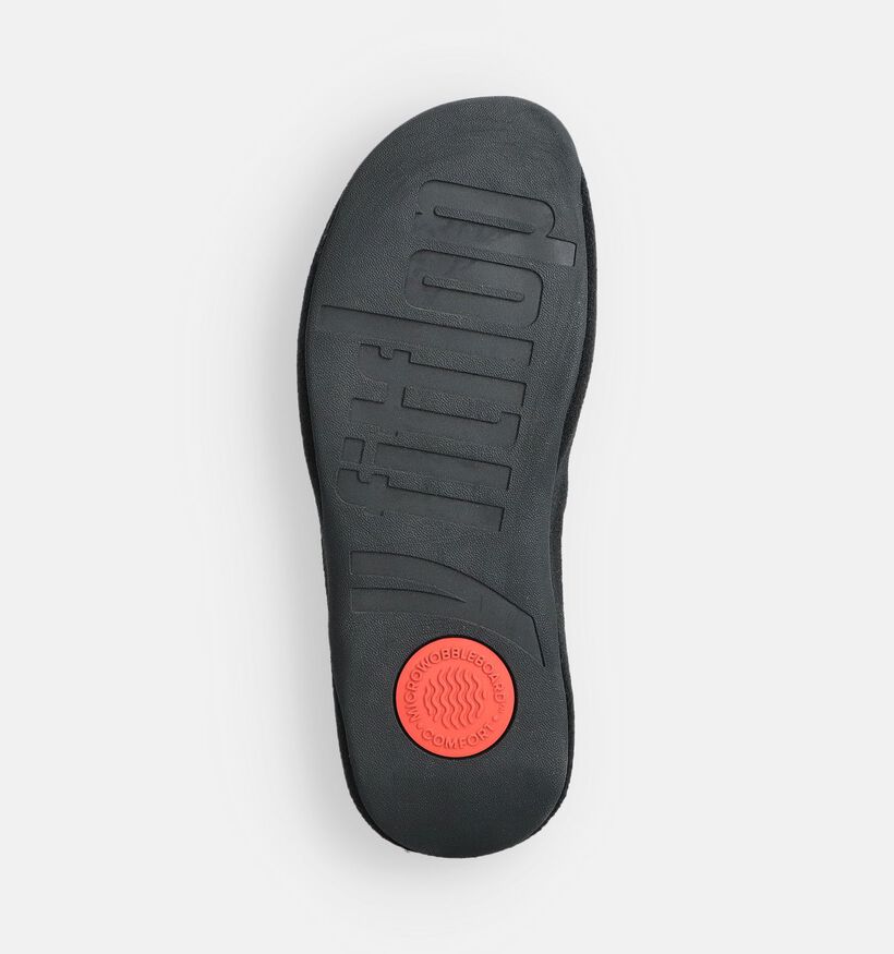 FitFlop Shuv Felt Clog Pantoufles en Noir pour femmes (361456)