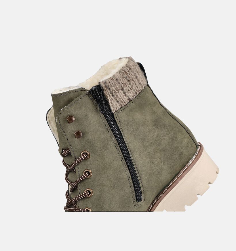 Rieker Kakigroene Boots met Veters voor dames (379961) - geschikt voor steunzolen