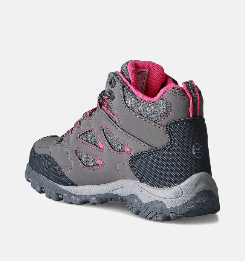 Regatta Holcombe Mid Jnr Grijze Wandelschoenen voor meisjes (361296) - geschikt voor steunzolen