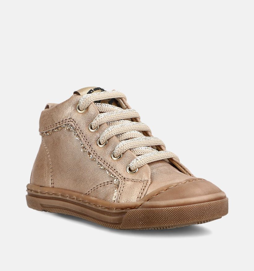 STONES and BONES Maki Gouden Babyschoenen met Veter en Rits voor meisjes (378252) - geschikt voor steunzolen