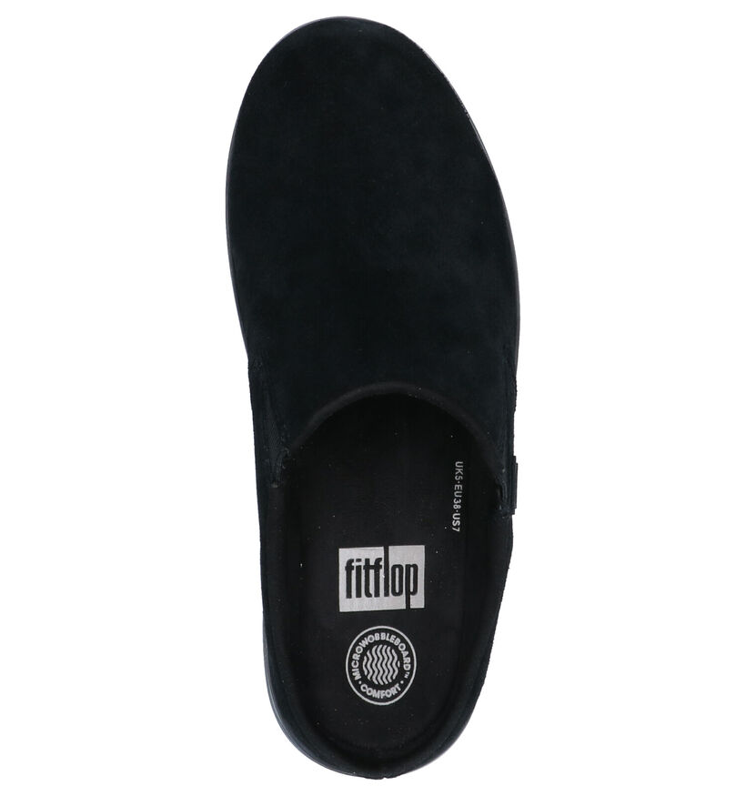 FitFlop Pantoffels Zwart in daim (263898)