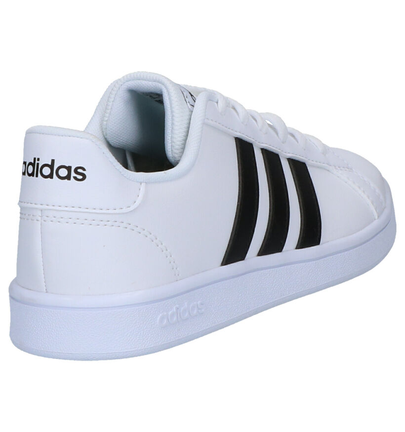 adidas Grand Court K Witte Sneakers voor jongens (307966) - geschikt voor steunzolen