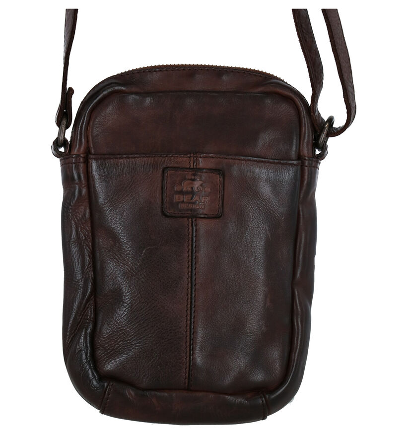 Bear Design Bruine Schoudertas voor heren (358892)
