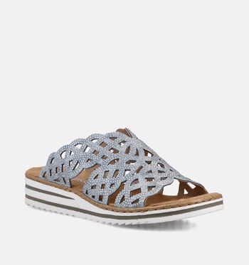 Rieker Slippers Blauw