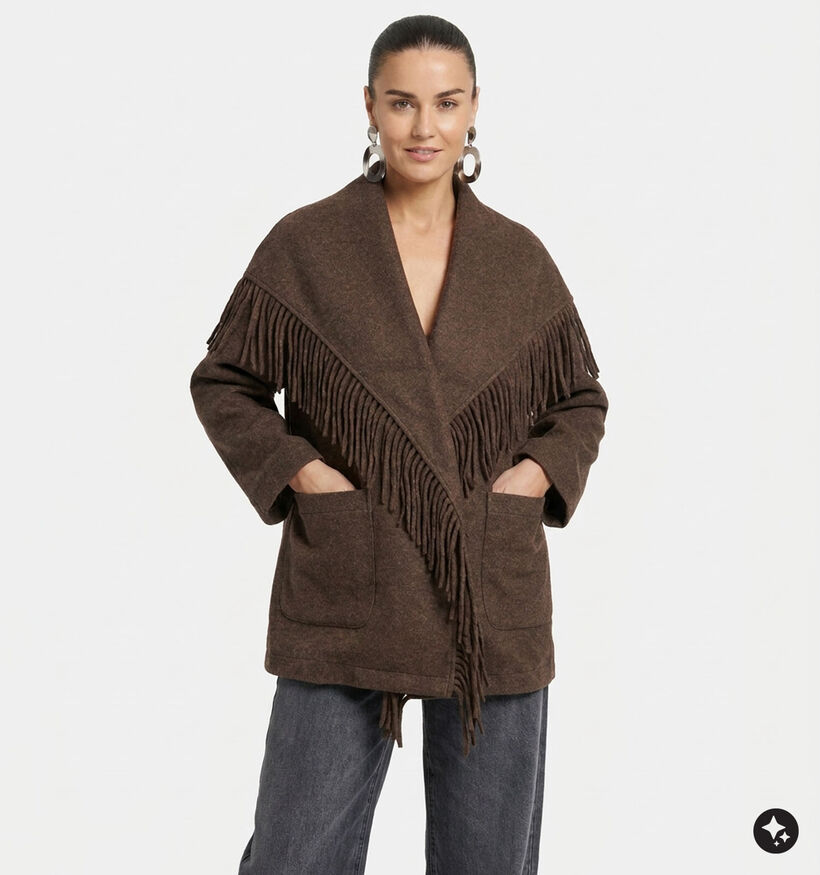 Minuit Douze Tzigane Manteau en Marron pour femmes (381868)