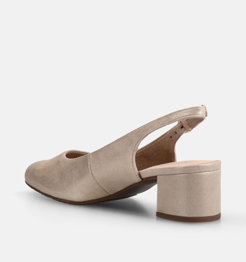 Tamaris Comfort Escarpins slingback en Or pour femmes (367858)