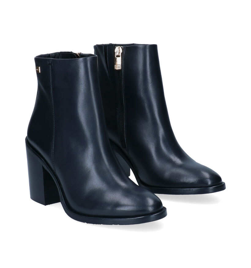 Tommy Hilfiger Flag Stud Cognac Enkellaarzen in leer (295179)