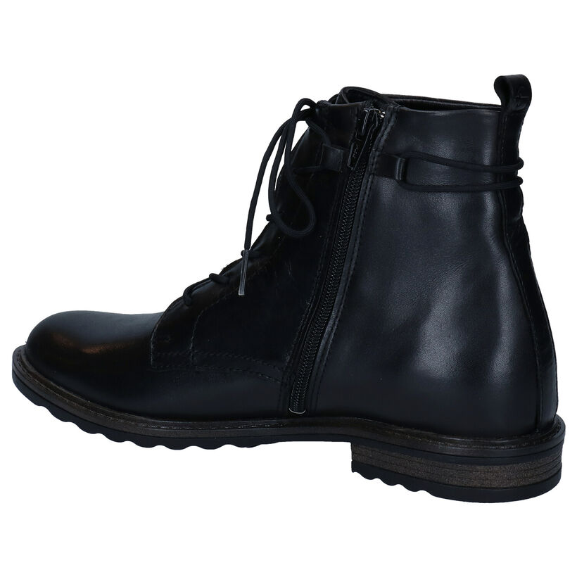 Tamaris Greenstep Zwarte Bottines in leer (296771)