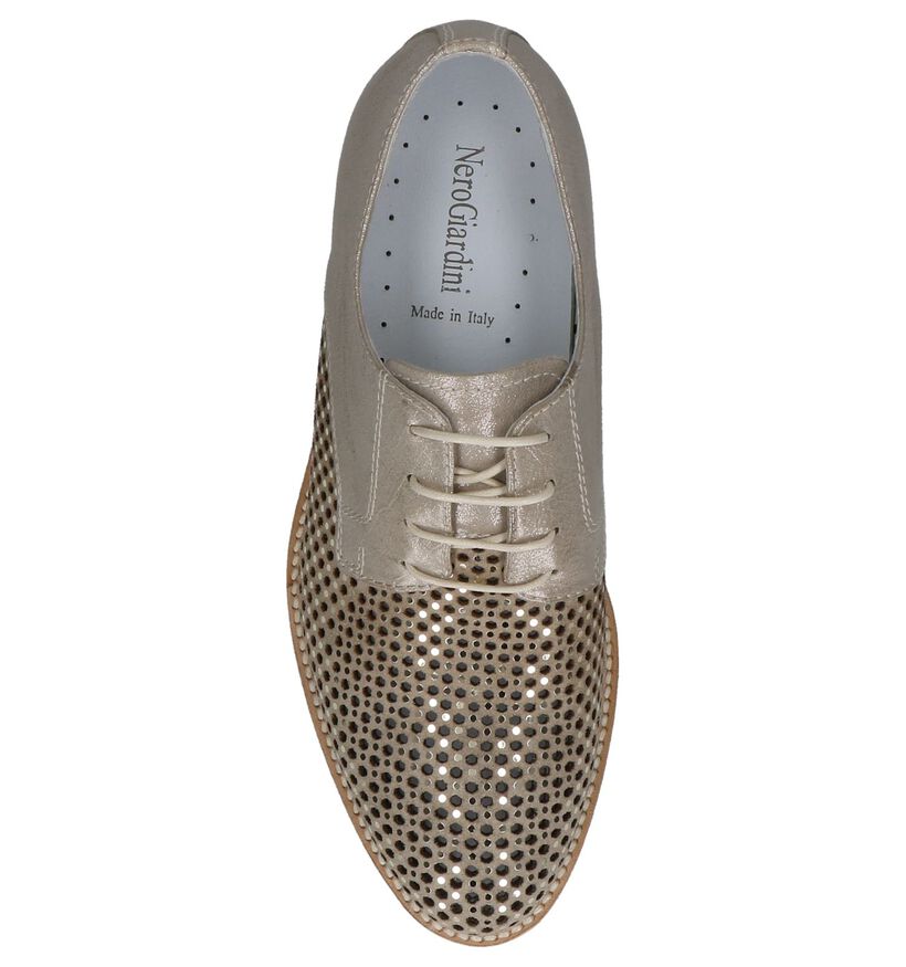 NeroGiardini Chaussures à lacets en Beige en cuir (221295)