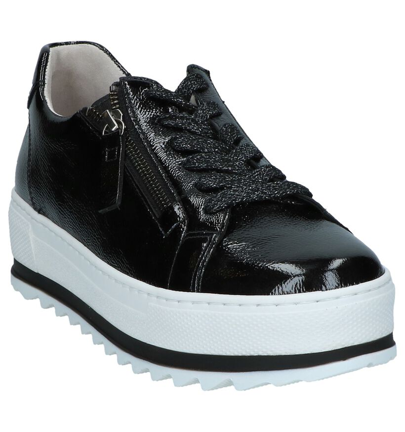 Zwarte Veterschoenen Gabor OptiFit in lakleer (246019)