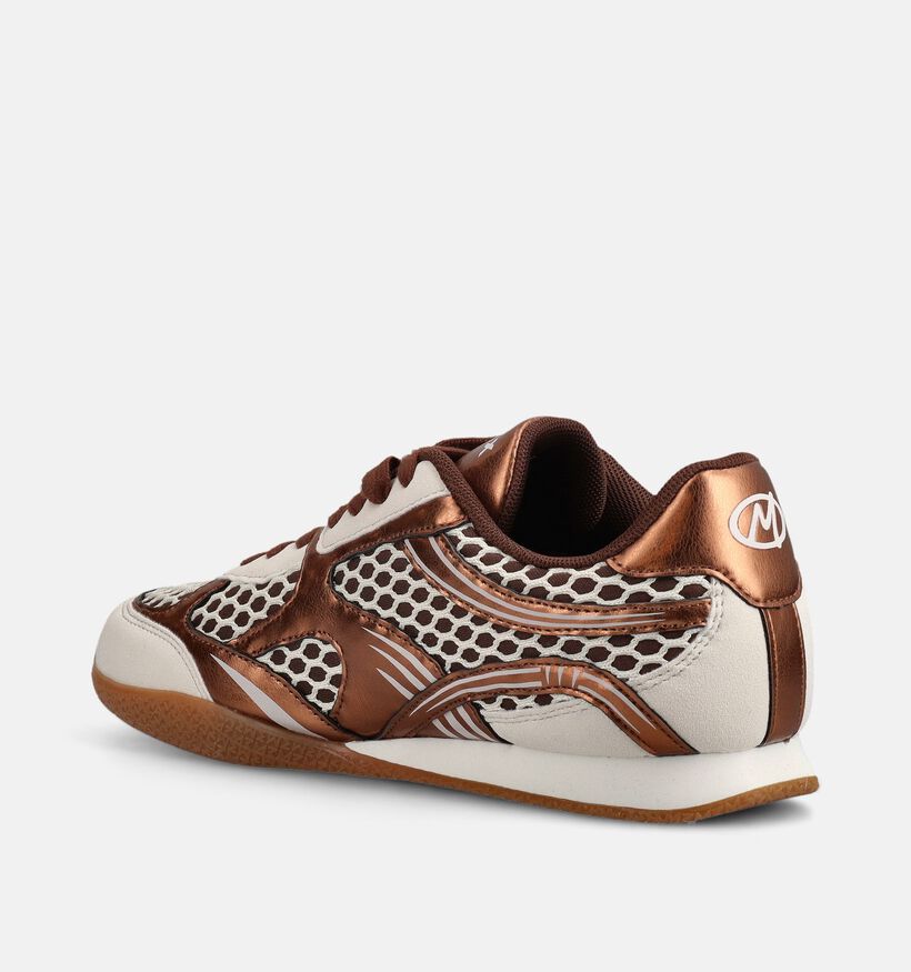 Mexx Tula Suzy Baskets en Ecru/Bronze pour femmes (367364) - pour semelles orthop&eacute;diques