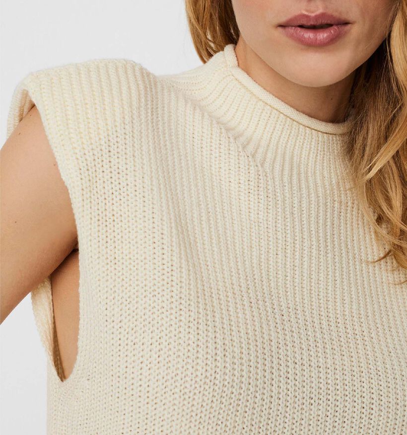 Vero Moda Lala Pull sans manches en Ecru (303796)