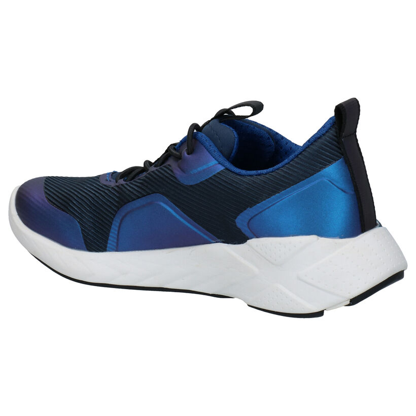 Geox Playkix Blauwe Sneakers voor jongens, meisjes (284101) - geschikt voor steunzolen