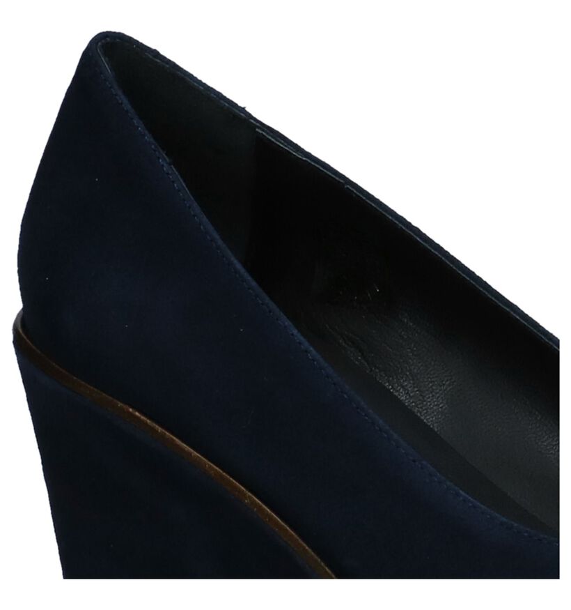 Jhay Donkerblauwe Pumps in daim (235504)