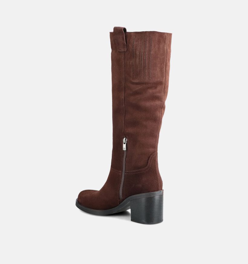 Laurent David Bottes hautes en Brun foncé pour femmes (372472)