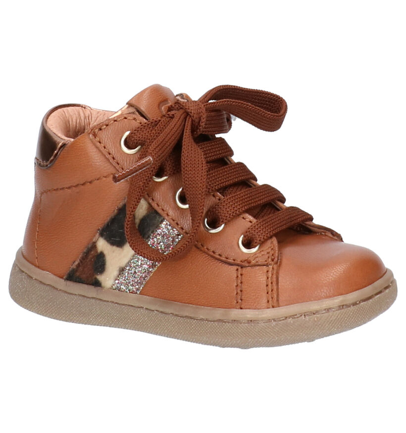 FR by Romagnoli Cognac Veterschoenen in leer (255616)