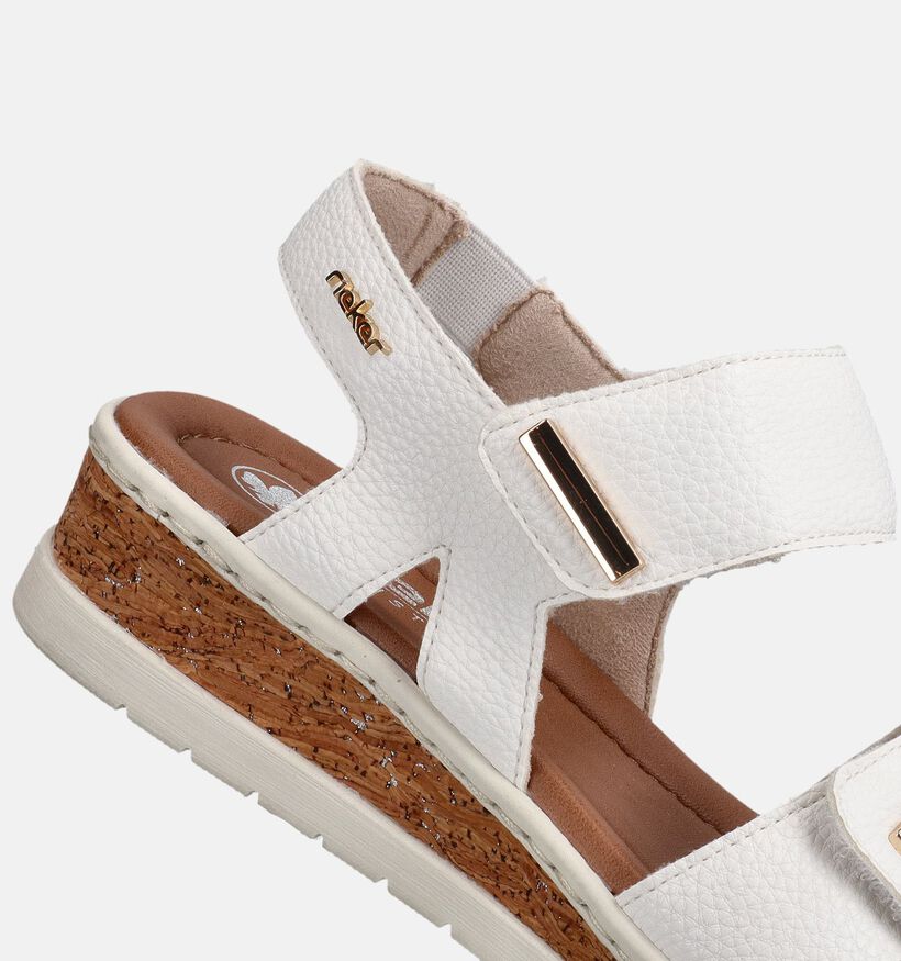 Rieker Witte Sandalen met hak voor dames (370395)