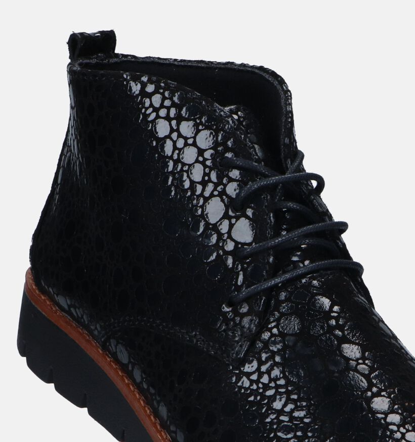 Solemade Zoe 28 Zwarte Veterboots voor dames (331052) - geschikt voor steunzolen