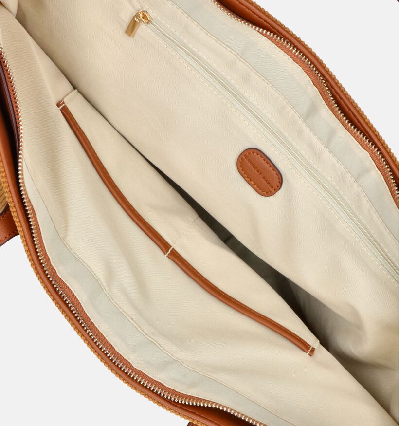 Laurent David Veronique Cognac Shopper tas met rits voor dames (349760)