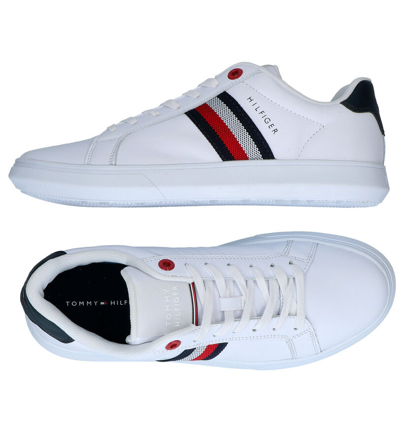 Tommy Hilfiger Essentiel Chaussures &agrave; lacets en Bleu en cuir (285318)