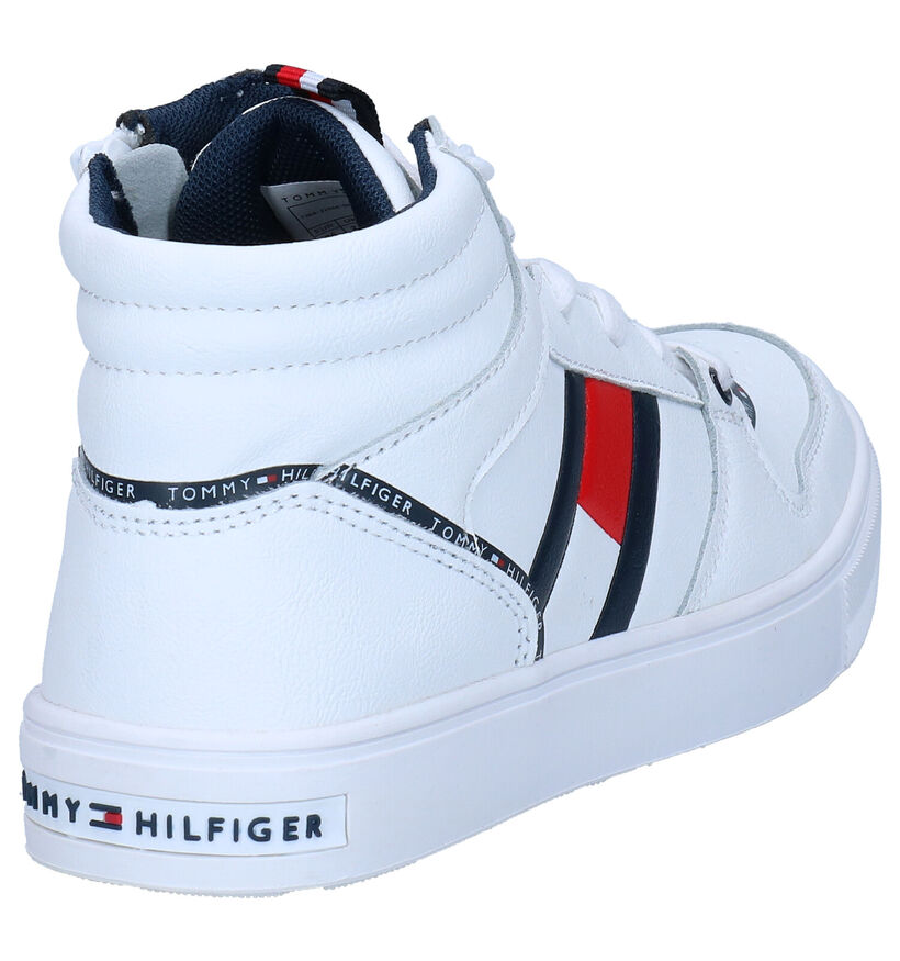 Tommy Hilfiger Witte Hoge Sneakers voor jongens (303891) - geschikt voor steunzolen