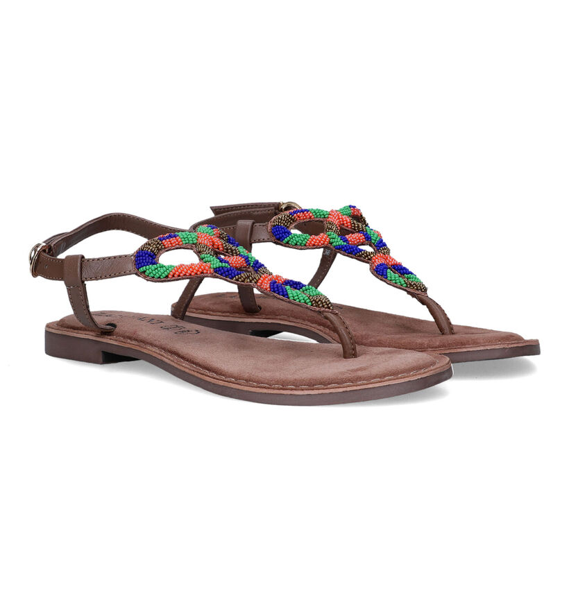 Lazamani Bruine Sandalen voor dames (323941)