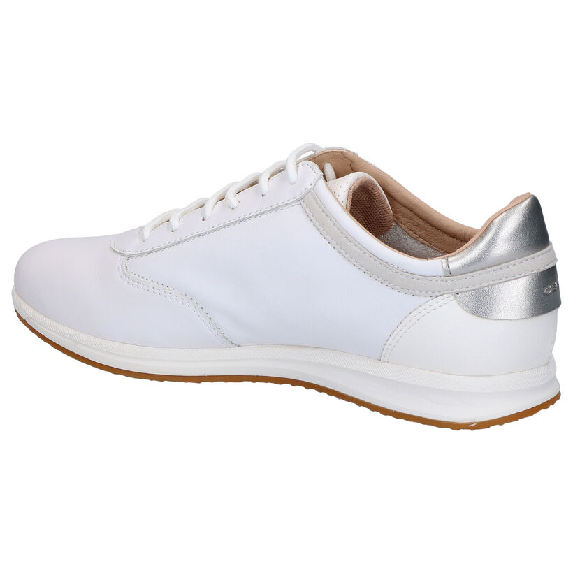 Geox Chaussures à lacets en Blanc en cuir (266845)