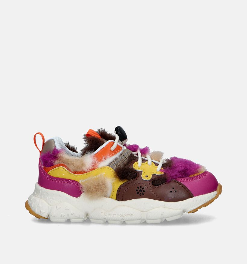 Naturino x Flower Mountain Yamano Bruine Sneakers voor meisjes (349004) - geschikt voor steunzolen