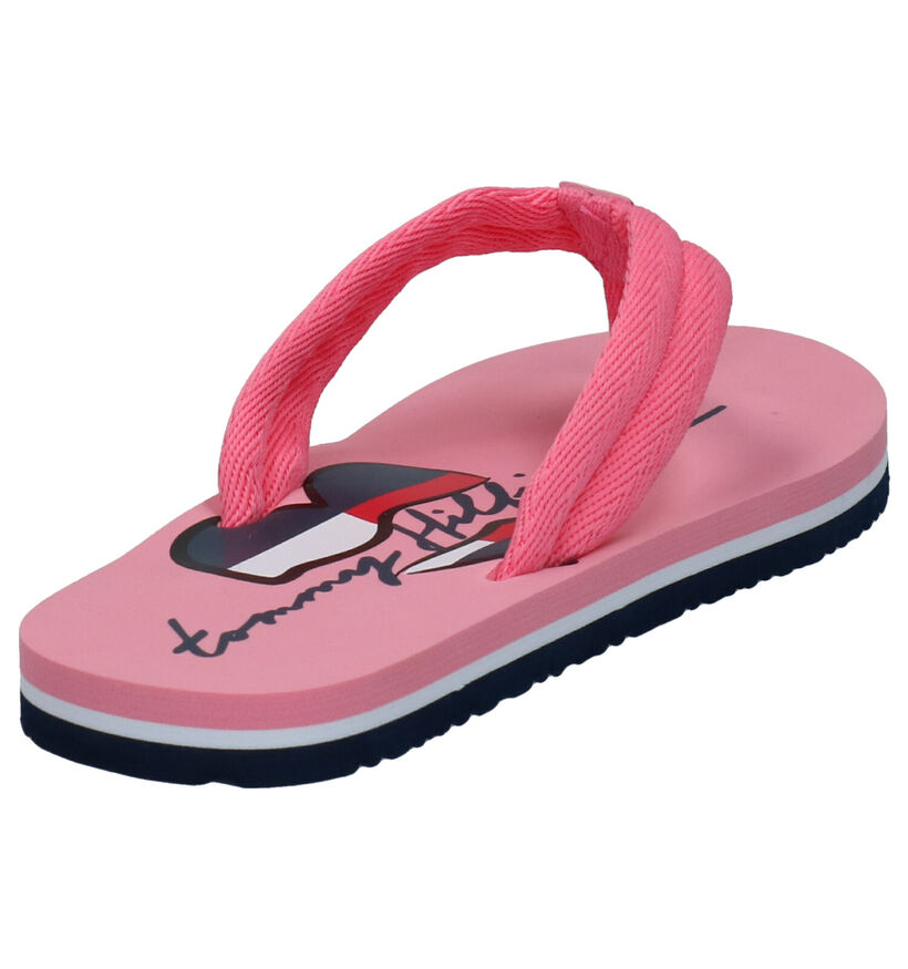Tommy Hilfiger Roze Teenslippers in stof (266548)