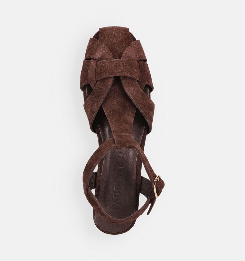 Laurent David Bruine Sandalen voor dames (374993)