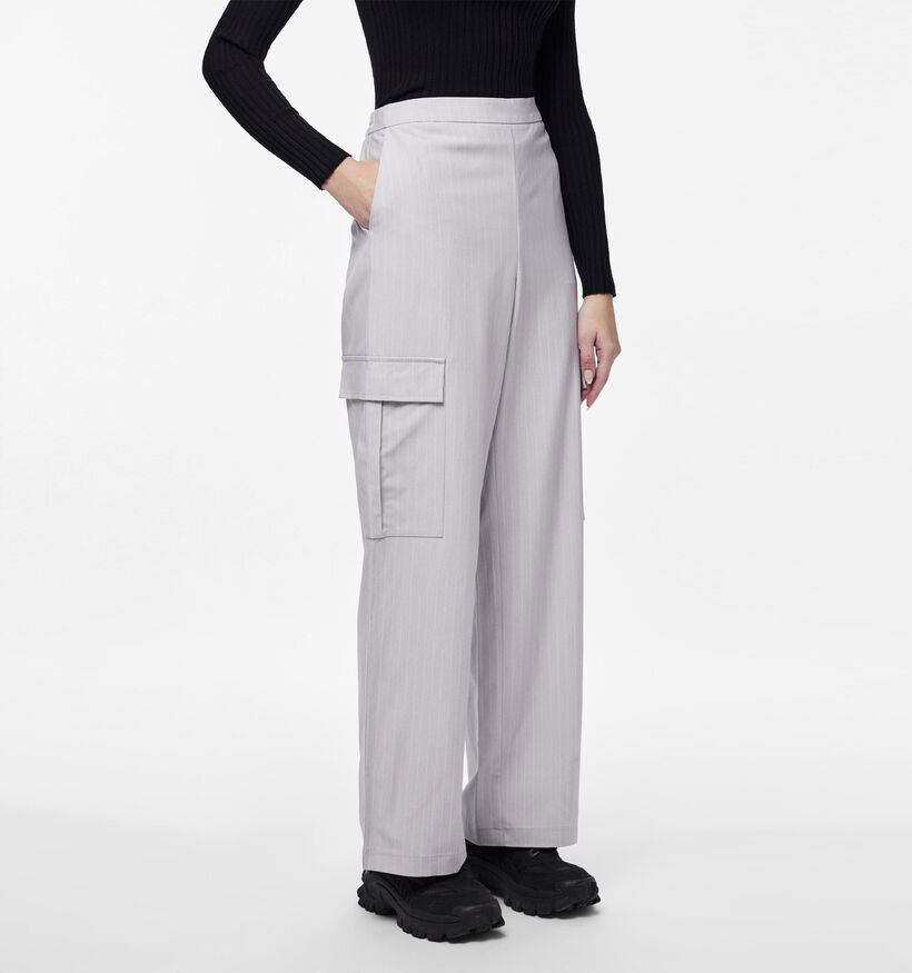 Pieces Noelly HW Straight Cargo Grijze Broek voor dames (339705)