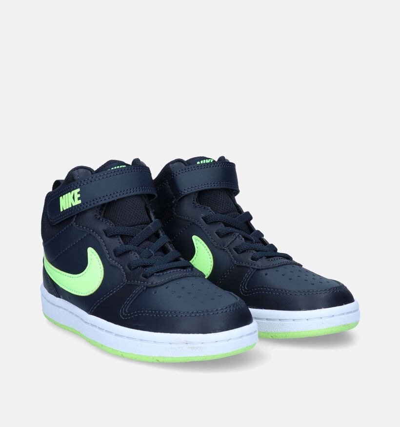 Nike Court Borough Mid 2 PS Blauwe Sneakers voor jongens, meisjes (332214)