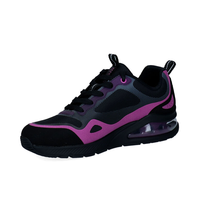 Skechers Uno Baskets en Noir en textile (295684)