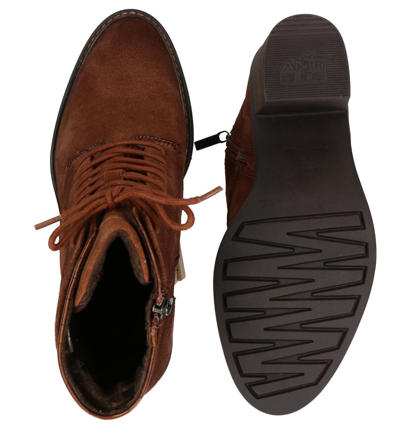 Tamaris TOUCH it Cognac Enkellaarzen in nubuck (280791)