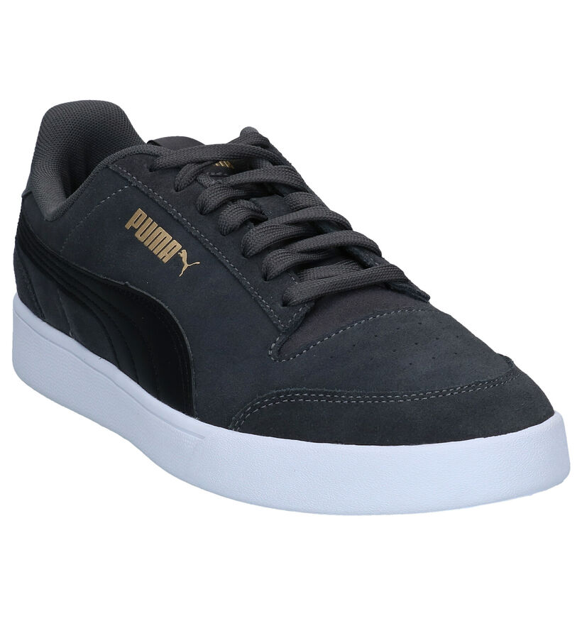 Puma Shuffle Baskets en Vert kaki en daim (301397)