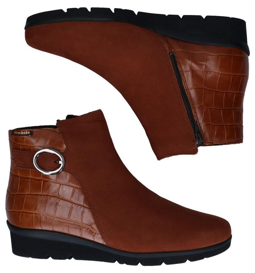 Mobils by Mephisto Cognac Enkellaarzen in nubuck (280911)