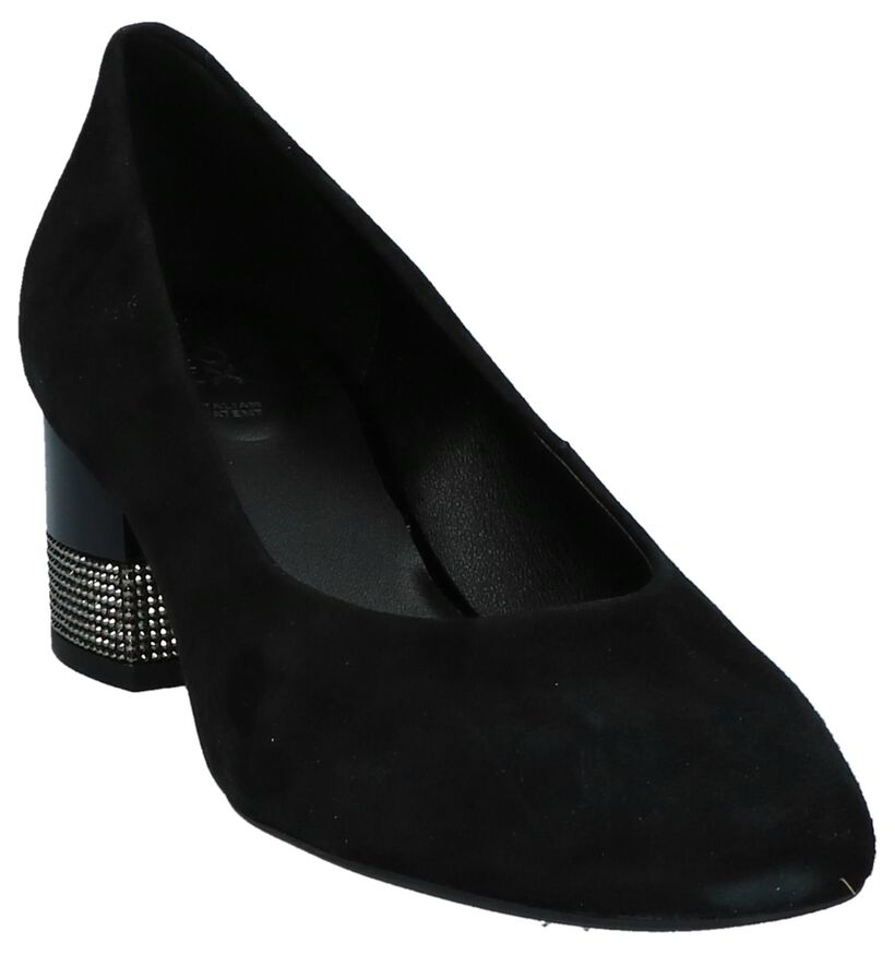 Zwarte Pumps Geox Chloo High in daim (223747)