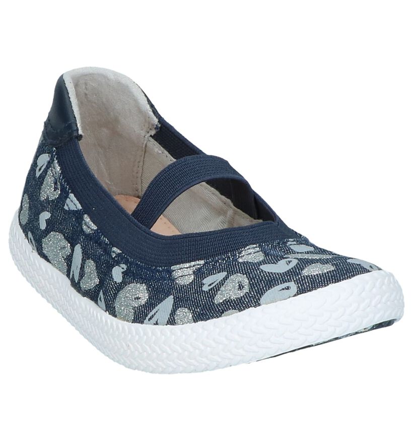 Geox Ballerines en Bleu foncé en textile (237968)