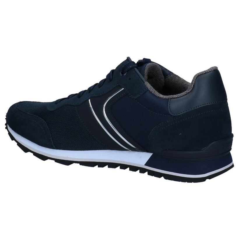 Boss Parkour Runn Chaussures à lacets en Bleu en daim (296446)