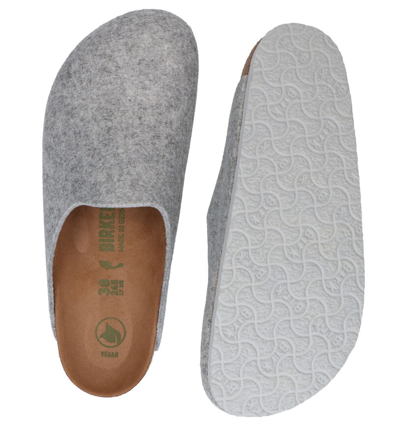 Birkenstock Amsterdam Vegan Pantoufles en Gris en textile (294812)