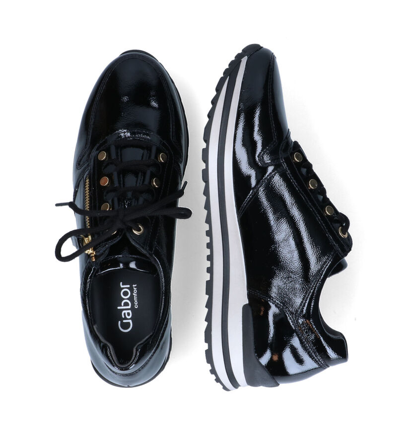 Gabor OptiFit Zwarte Sneakers voor dames (315135) - geschikt voor steunzolen