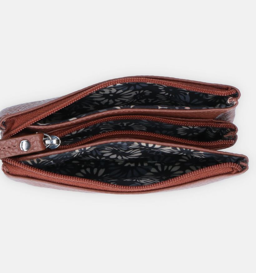 Euro-Leather Porte-monnaie en Cognac pour femmes (341420)