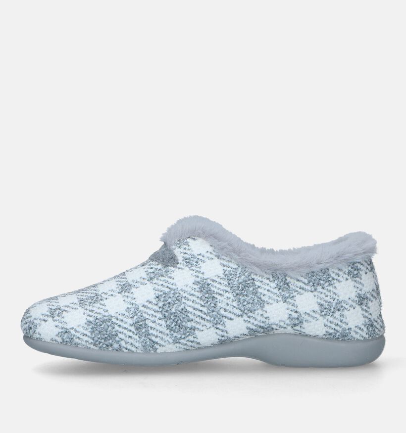 River Woods Niama Pantoufles à carreaux en Gris pour femmes (347366)