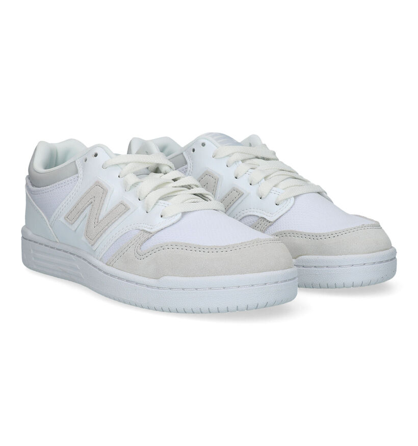 New Balance BB 480 Witte Sneakers voor dames (334560) - geschikt voor steunzolen