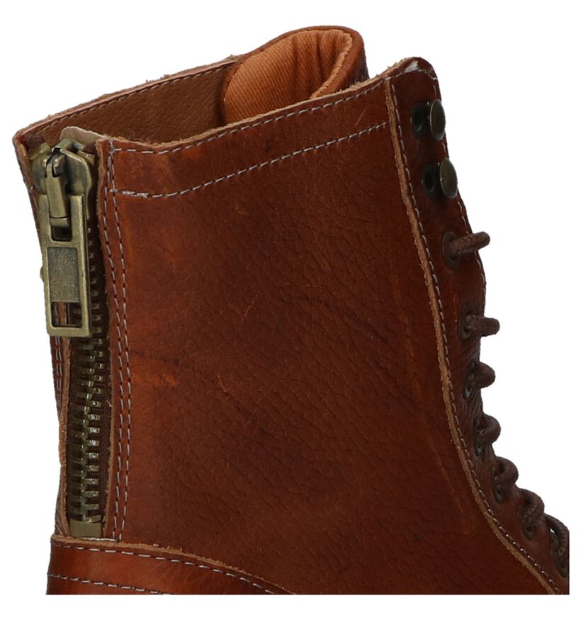 Bullboxer Cognac Stoere Boots in leer (232197)