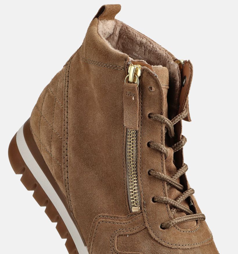 Gabor Cognac Bottines met Veter voor dames (363664) - geschikt voor steunzolen