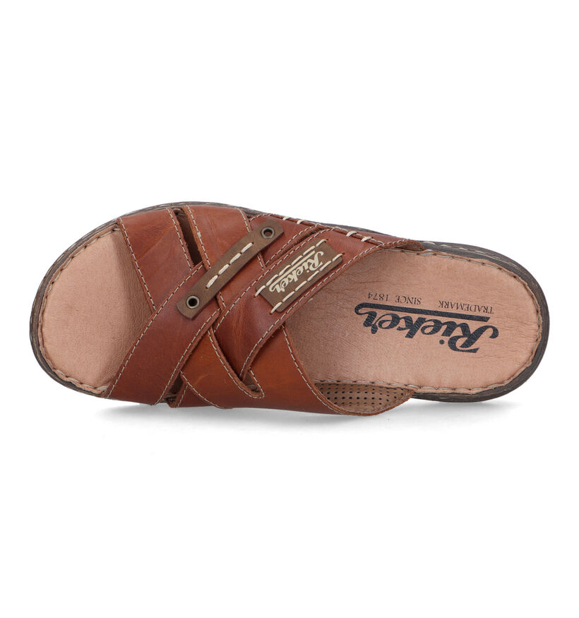 Rieker Nu-pieds casual en Cognac pour hommes (339173)