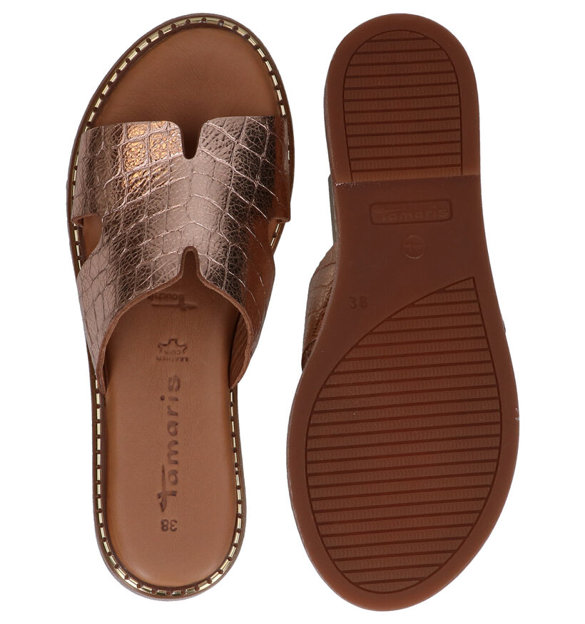 Tamaris Touch it Mules en Cognac en cuir (289392)