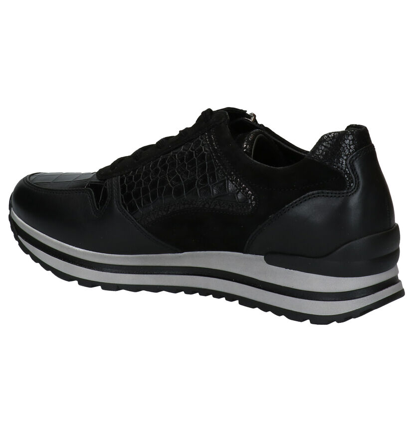 Gabor OptiFit Zwarte Sneakers in leer (282312)